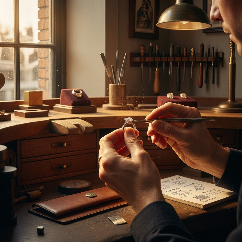 DETARA custom jewellery craftsmanship — bespoke diamond jewellery design